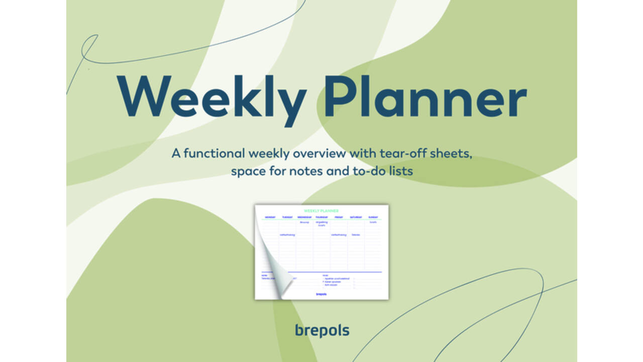 Planner Brepols Weekly A4 7dagen/1pagina horizontaal assorti