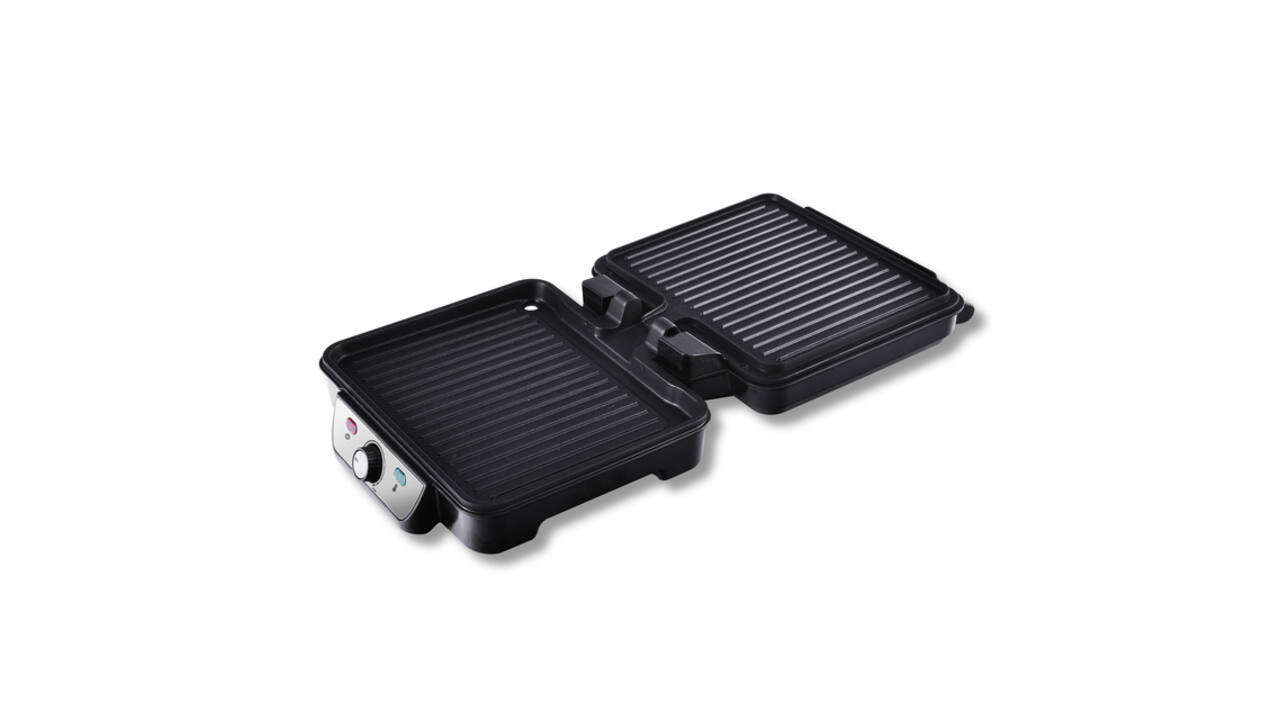 Contactgrill Inventum 1800 Watt zwart/RVS