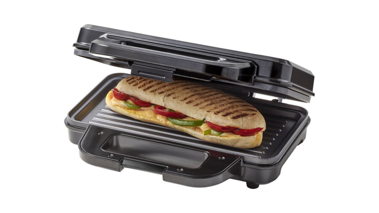 Panini grill Tomado zwart/RVS