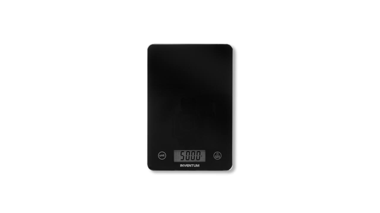 Keukenweegschaal Inventum tot 5 kilogram zwart