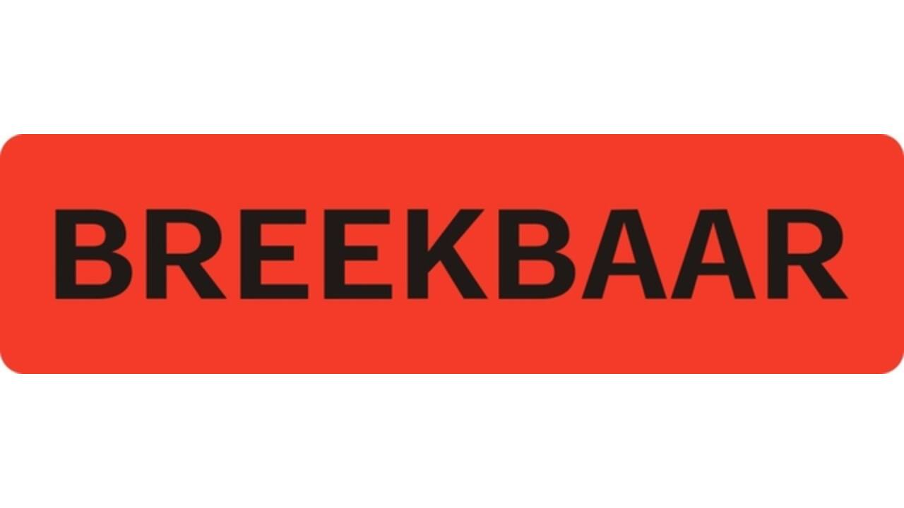 Waarschuwingsetiket IEZZY breekbaar 75mmx20mm 500 stuks