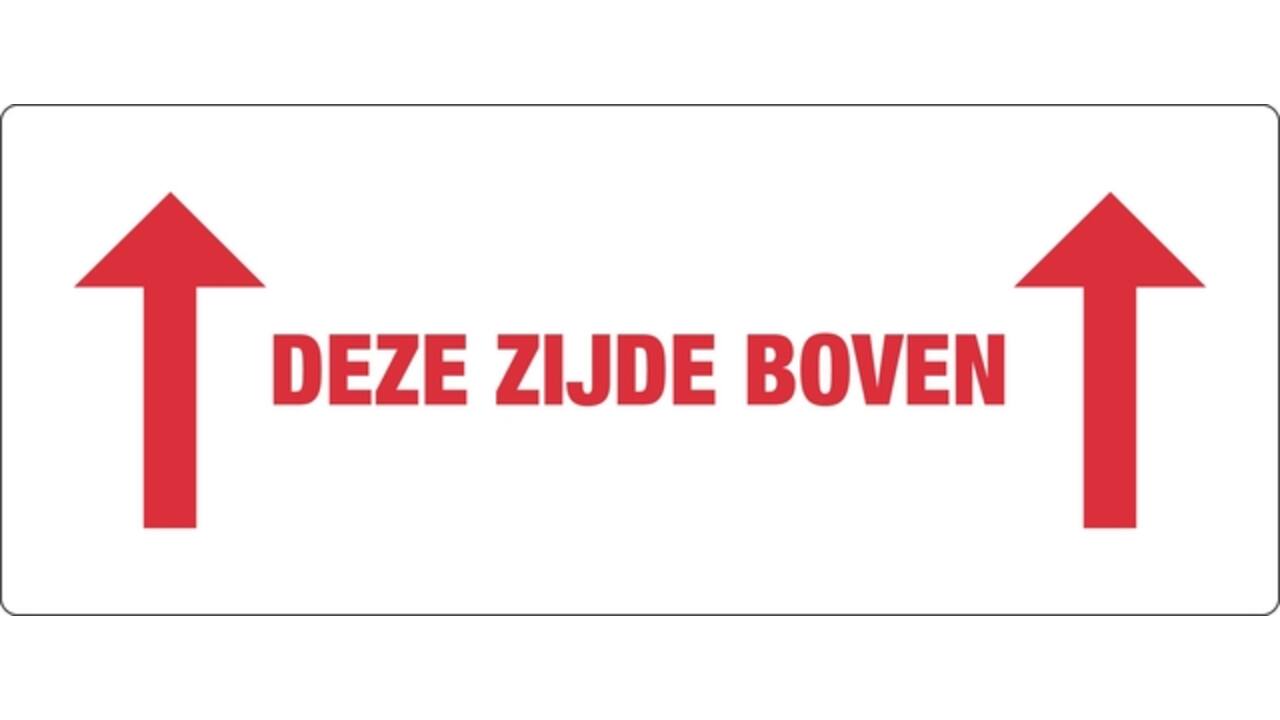 Waarschuwingsetiket IEZZY deze zijde boven 150mmx60mm 500 stuks