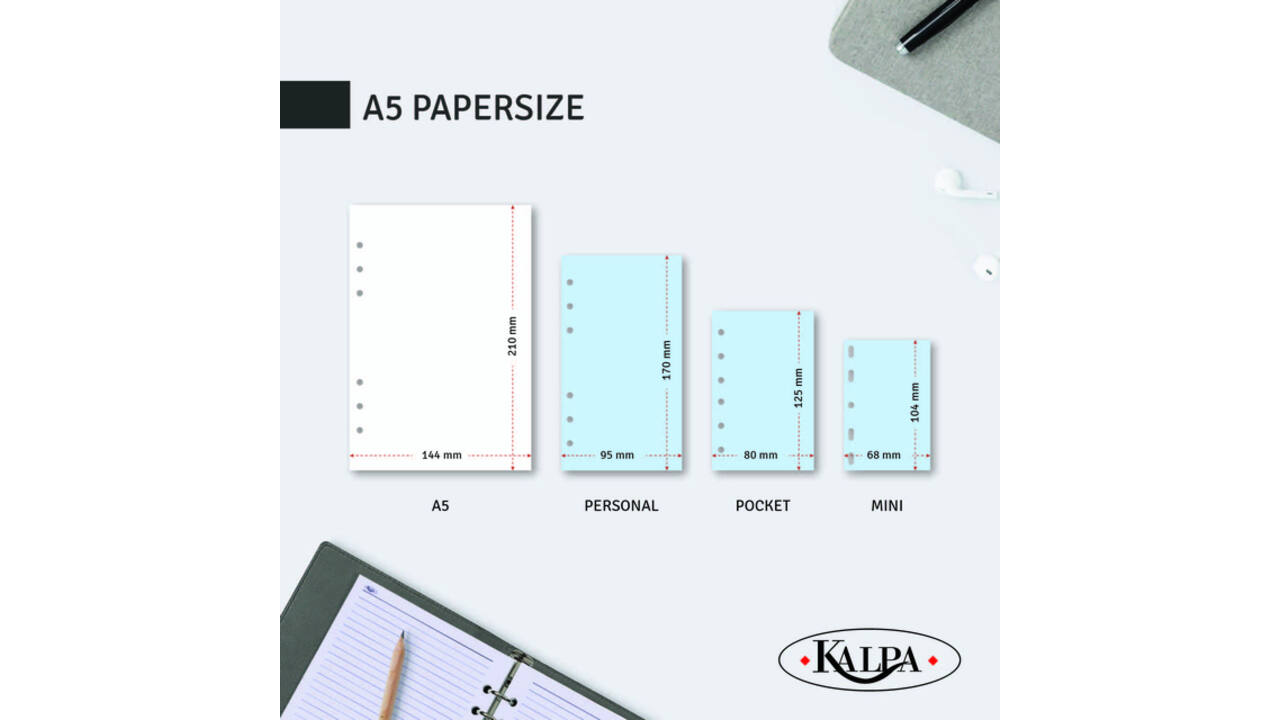 Organizer Kalpa Clipbook A5 inclusief agenda 2026-2027 7dagen/2pagina's nerf zwart