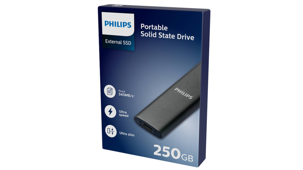 SSD Philips External 250 GB Ultra Speed Space Grey