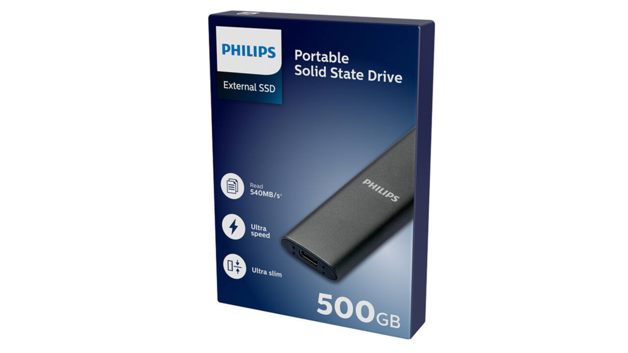 SSD Philips External 500 GB Ultra Speed Space Grey