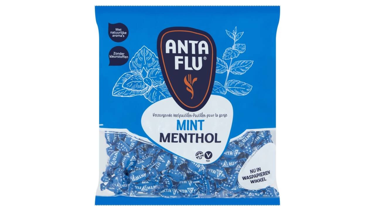 Keelpastilles Anta Flu mint zak 1 kilogram