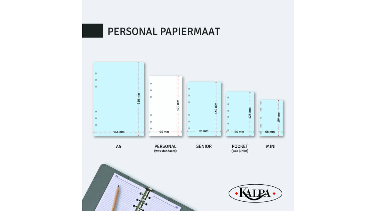 Agendavulling 2027 Kalpa Personal jaardoos 7dagen/2pagina's