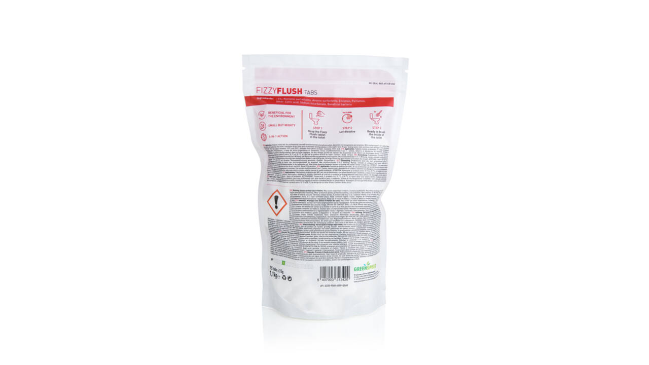 Toiletreinigingstablet Greenspeed Fizzy Flush 15g 75 stuks