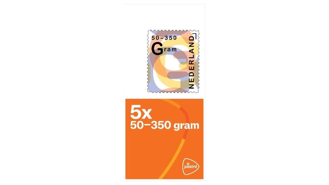Postzegel Nederland 50-350 gram 5 per vel