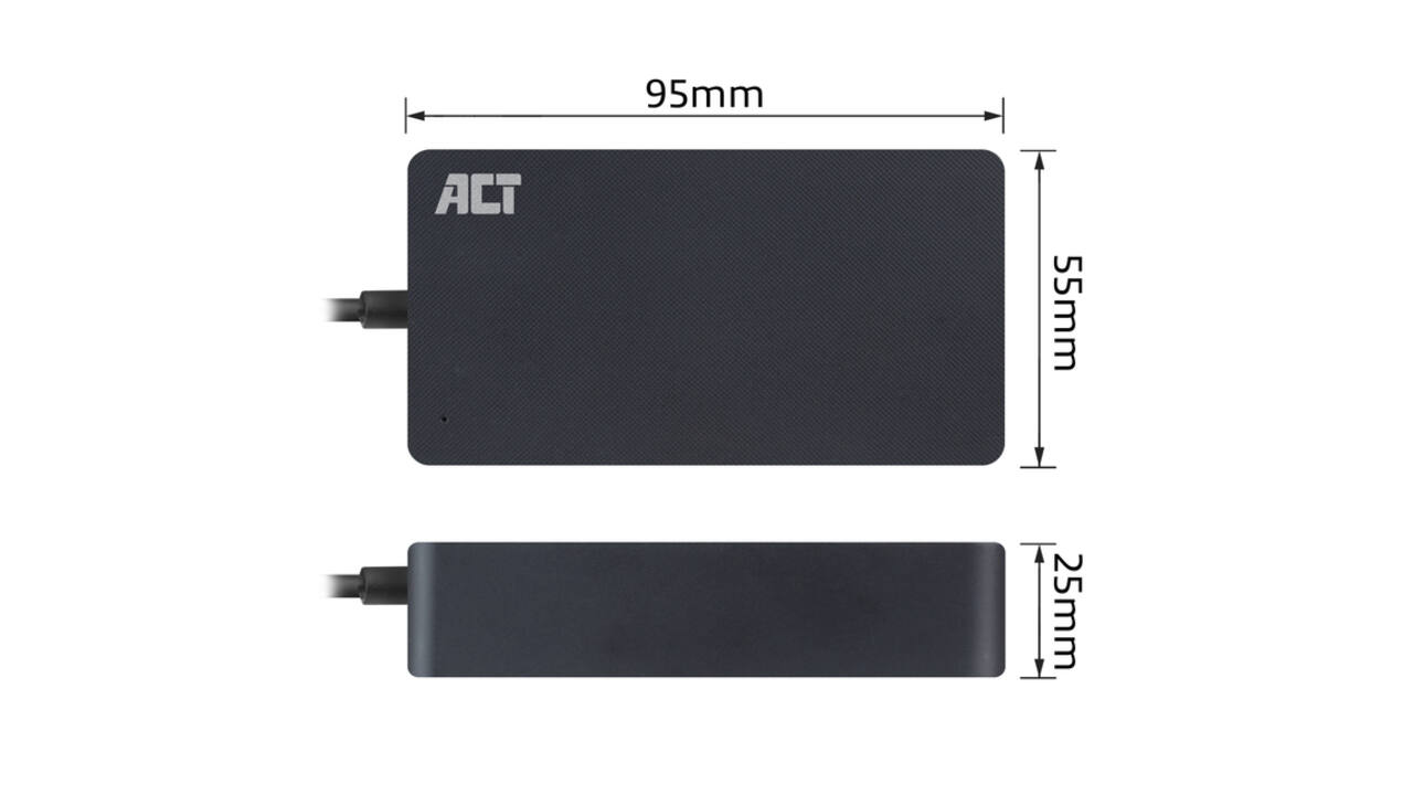Laptop Oplader ACT Compact universeel 65W