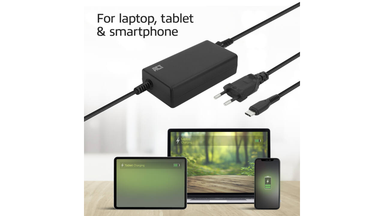 Laptop Oplader ACT USB-C Power Delivery 65W 3mtr