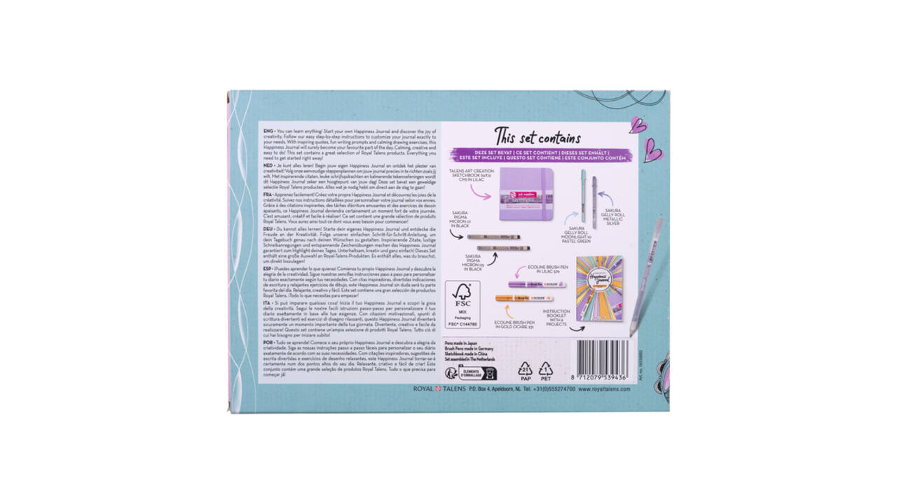Happiness Journal Set Royal Talens 8-delig