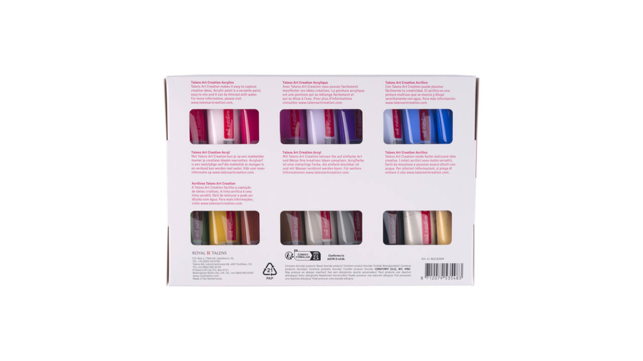 Acrylverf Talens Art Creation assorti 36 tubes à 12ml