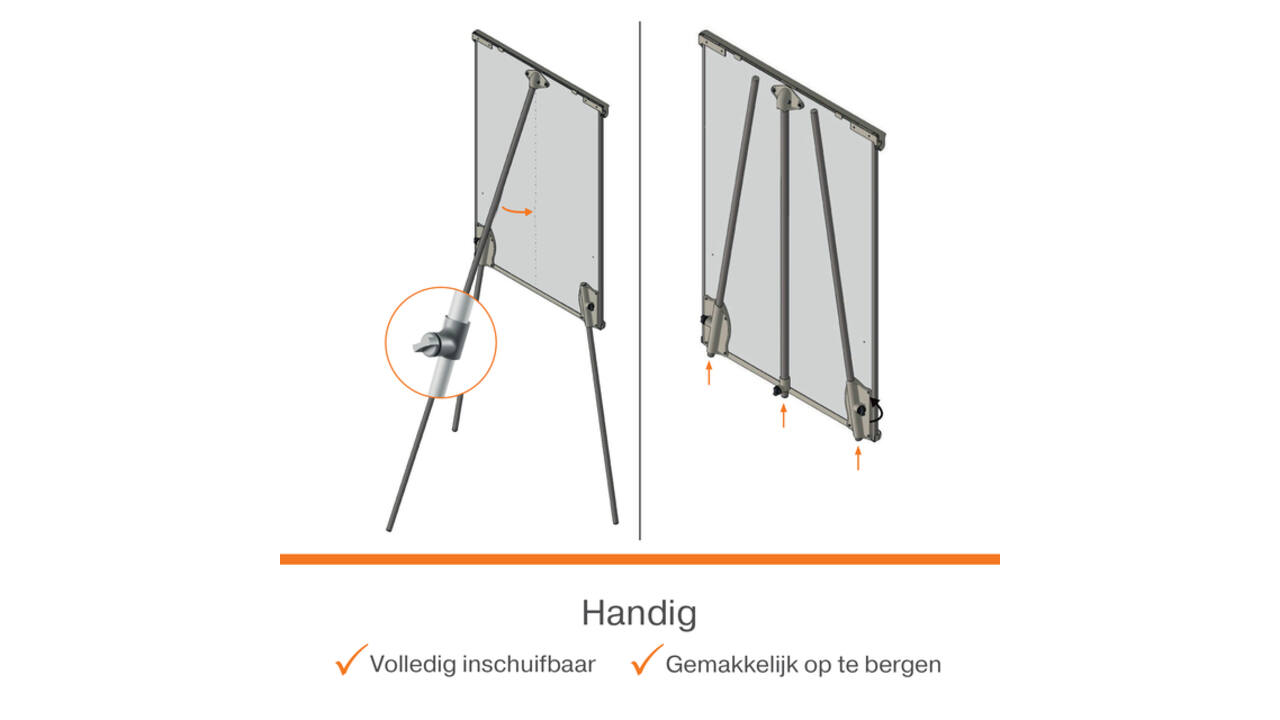 Flipover Nobo Premium Plus staal driepootstatief