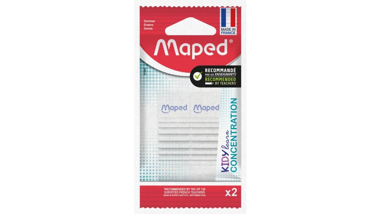 Gum Maped Kidy Learn Concentration set à 2 stuks wit