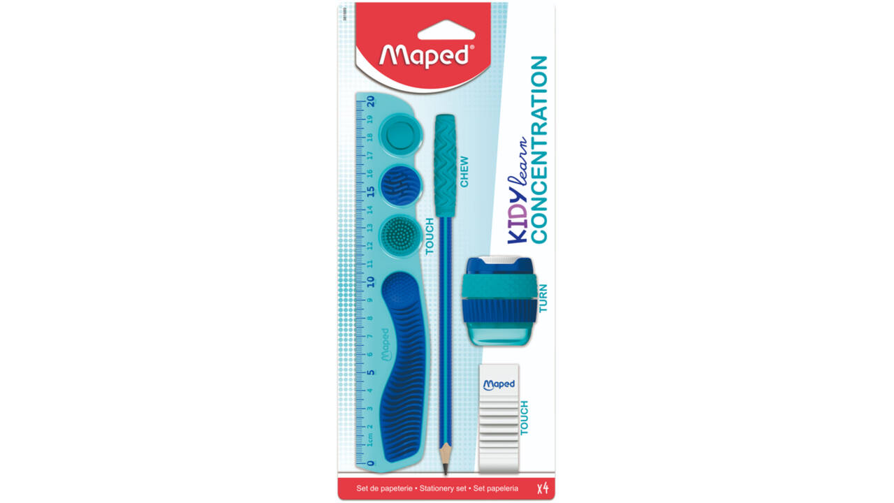 Tekenset Maped Kidy Learn Concentration set à 5 delen blauw