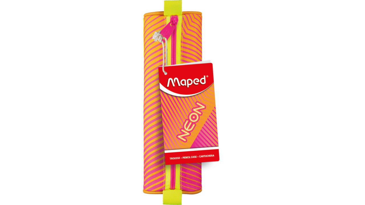 Etui Maped Neon rond oranje-roze