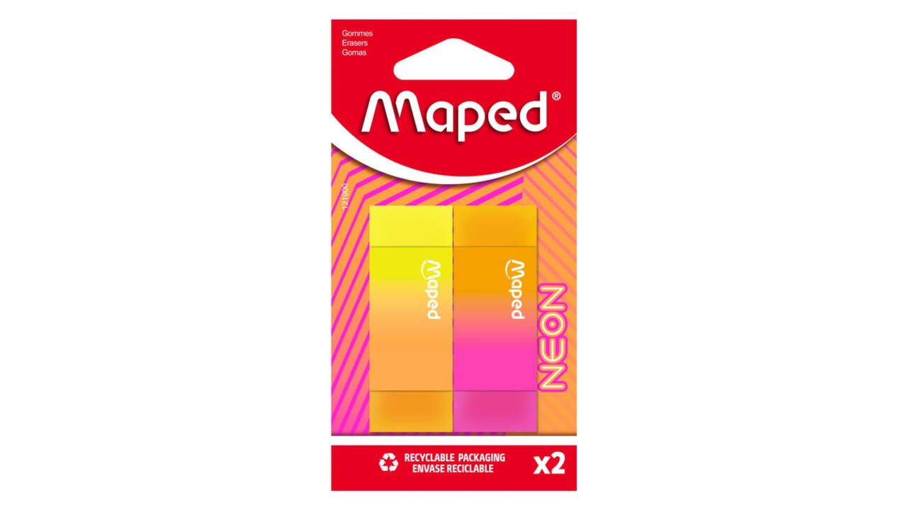 Gum Maped Neon set à 2 stuks assorti