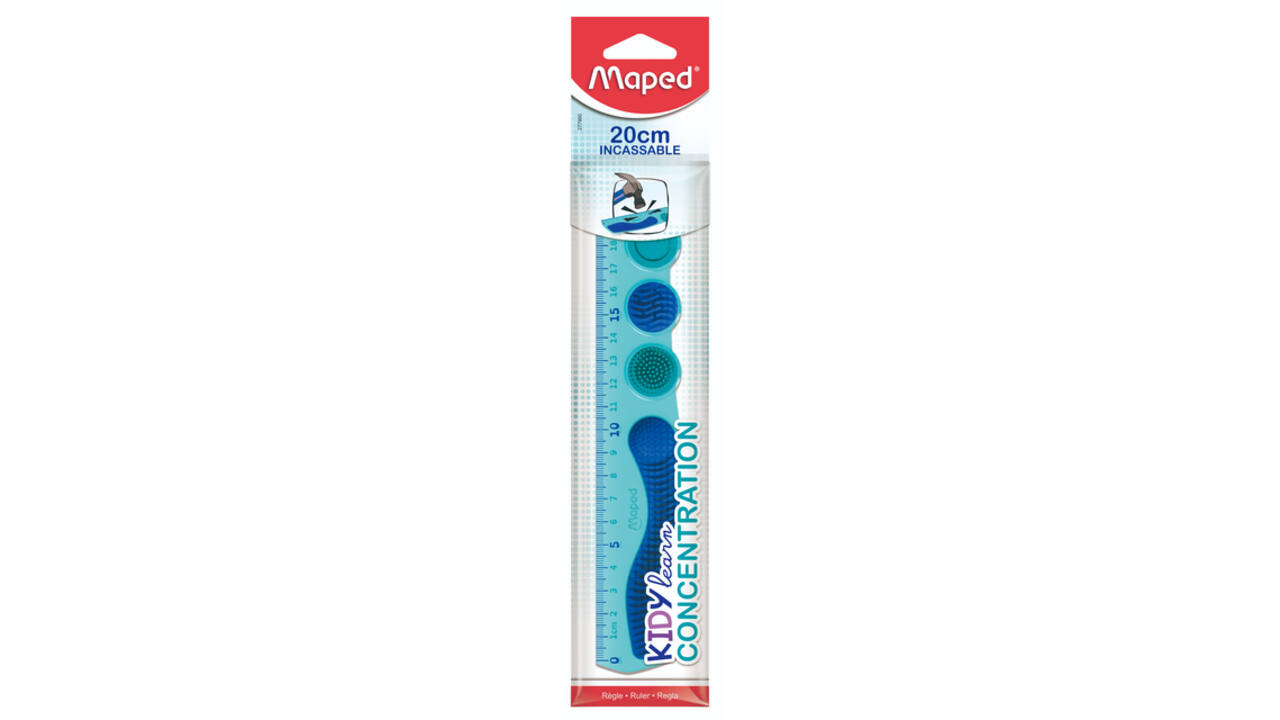 Liniaal Maped Kidy Learn Concentration 20 cm blauw