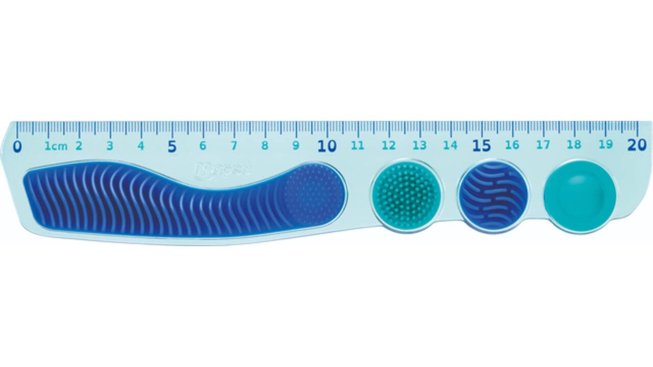 Liniaal Maped Kidy Learn Concentration 20 cm blauw
