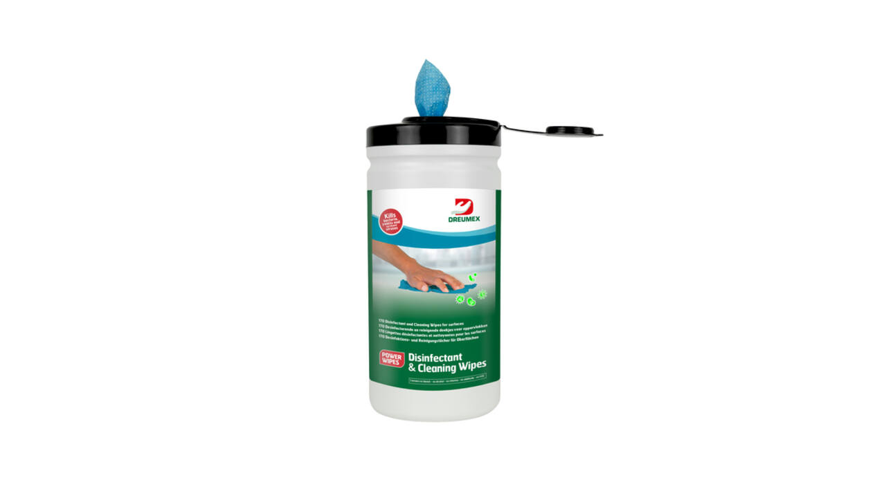 Desinfectiedoekjes Dreumex Disinfectant & Cleaning bus 170 stuks blauw