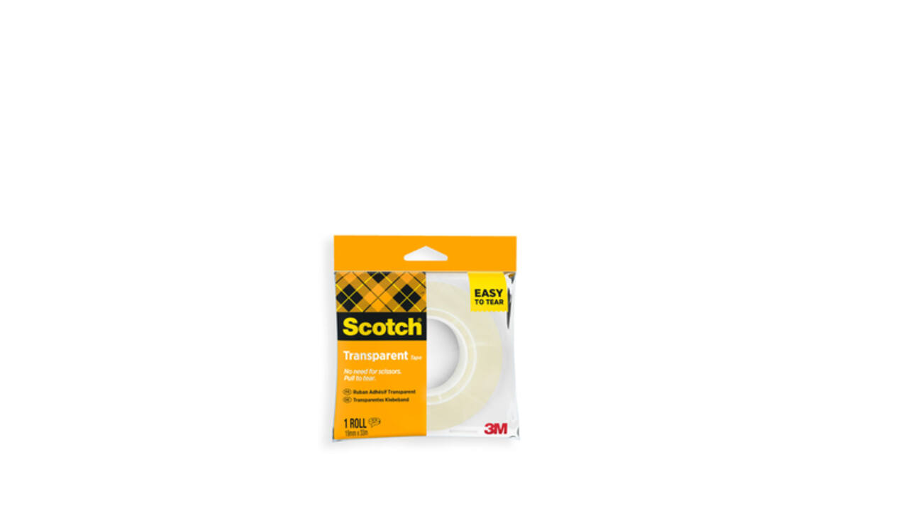 Plakband Scotch 508 19mmx33m transparant 1 rol