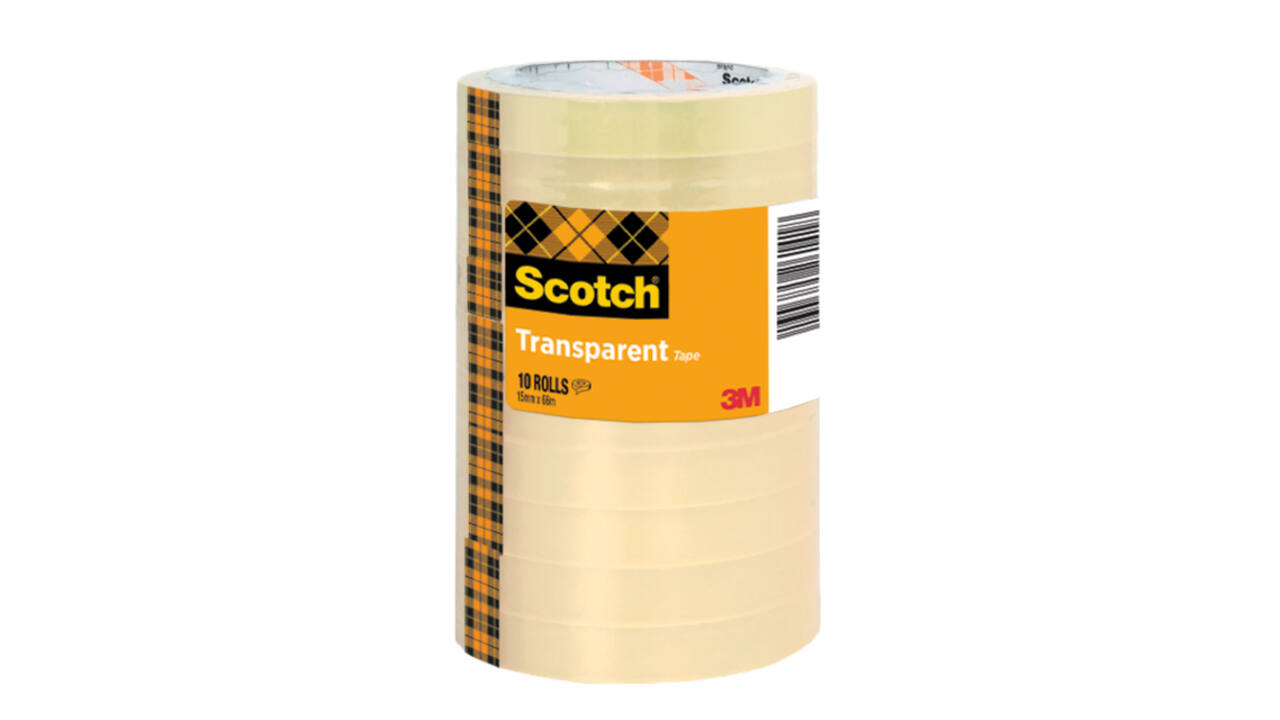 Plakband Scotch 508 15mmx66m transparant 10 rollen