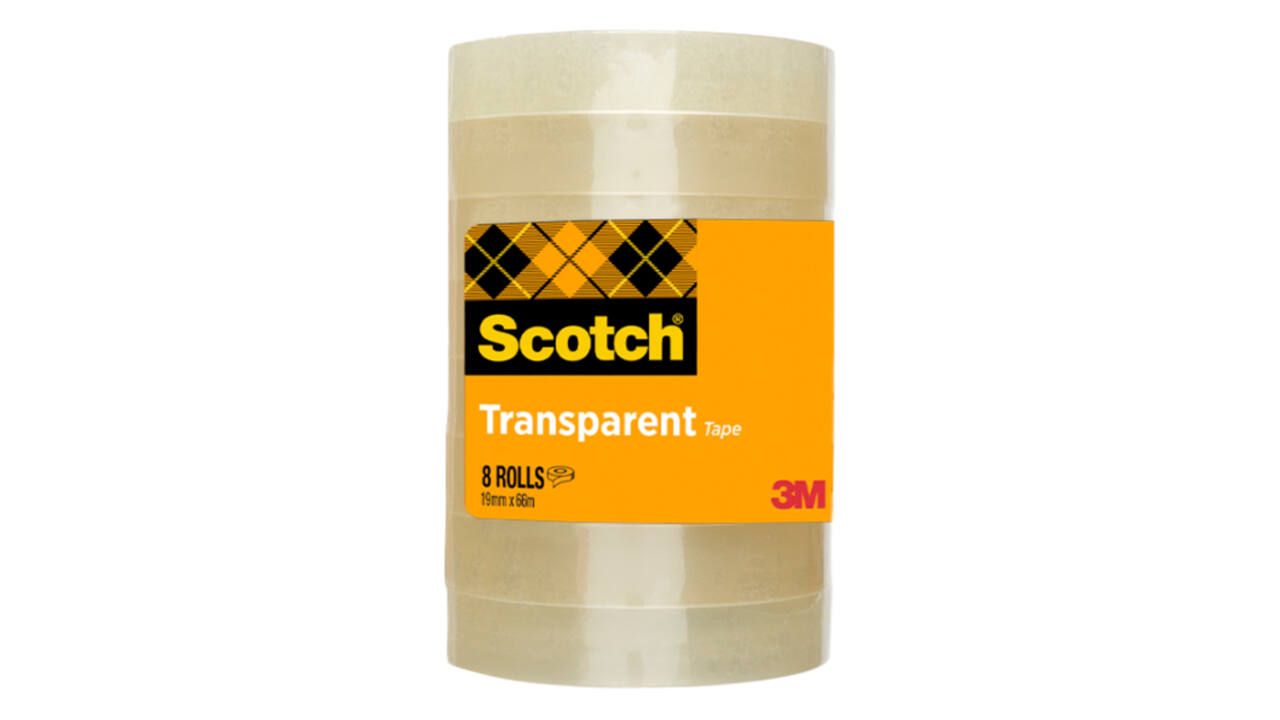 Plakband Scotch 508 19mmx66m transparant 8 rollen