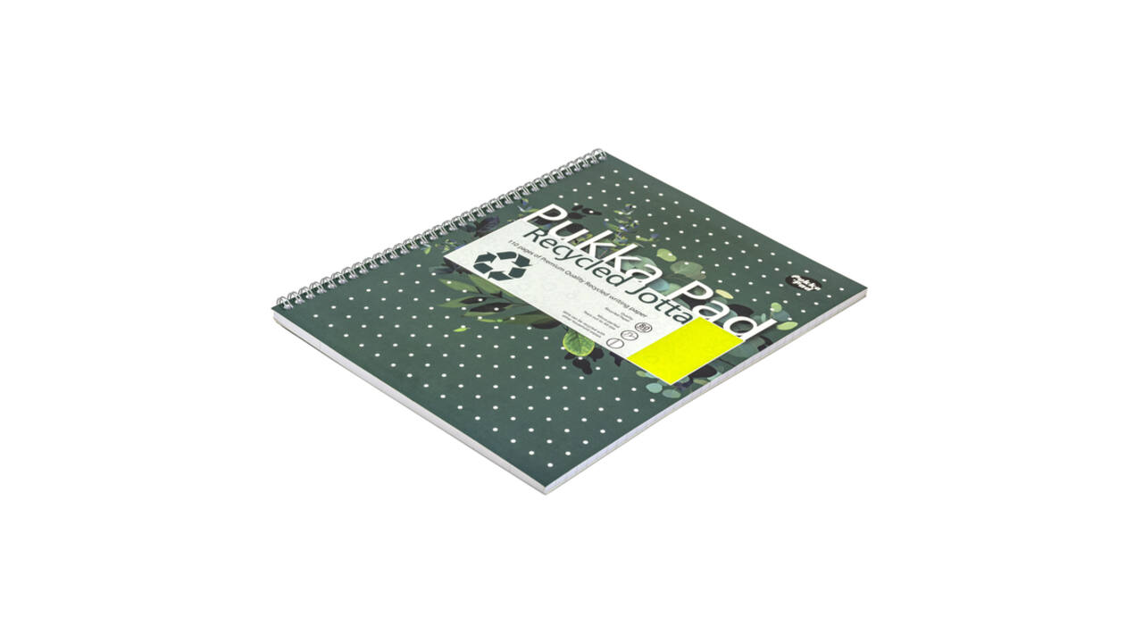 Collegeblok Pukka Pad Jotta Recycled A4 lijn 4-gaats 110 pagina's 80gr groen