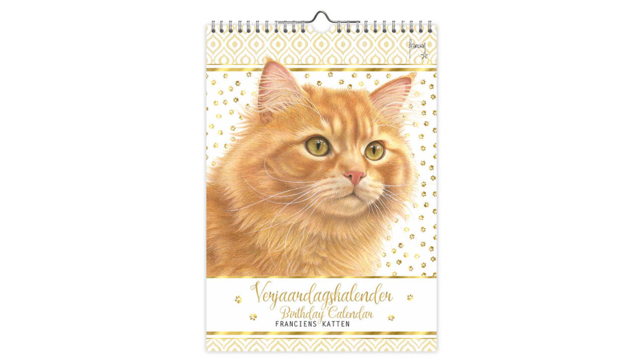Verjaardagskalender Franciens Katten "Jeroen" A4