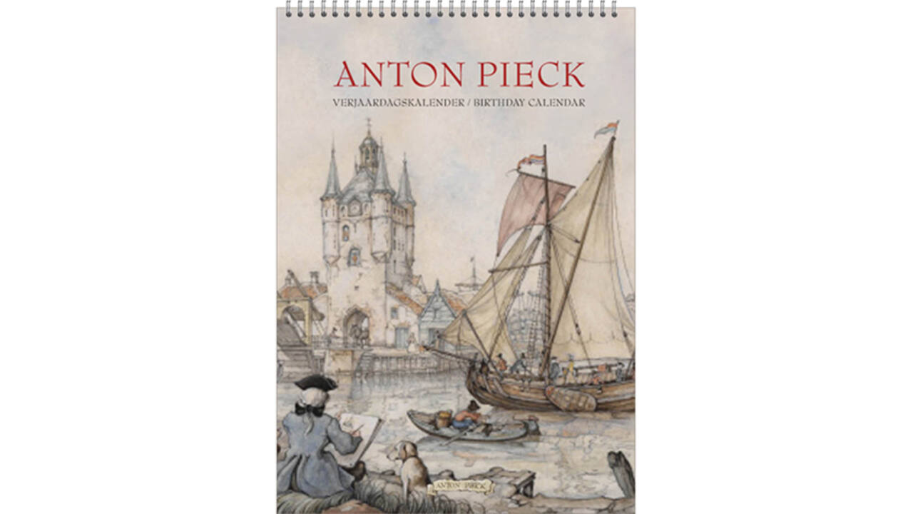 Verjaardagskalender Anton Pieck Zicht op haven A4