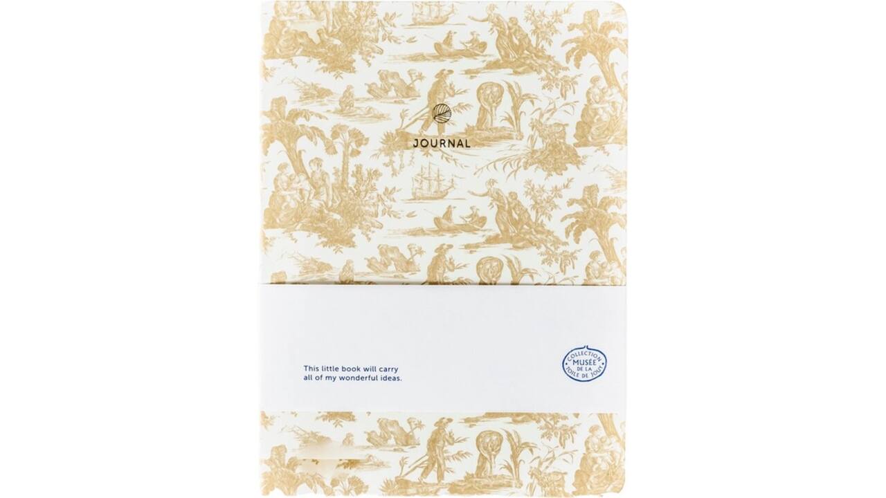 Notitieboek A5 Toile de Jouy ecru A-J