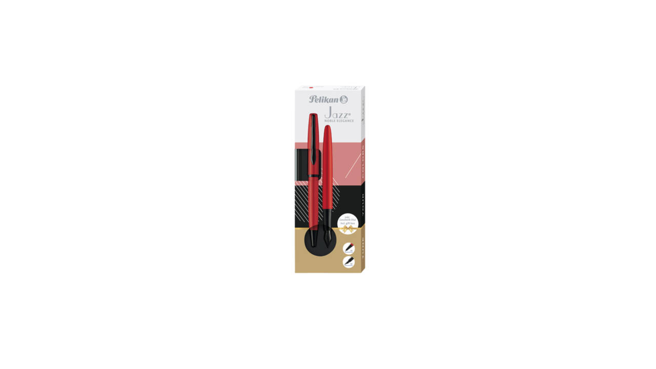 Schrijfset Pelikan Jazz Noble Elegance K36+P36 medium red