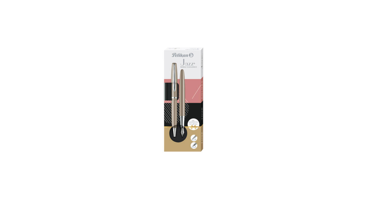 Schrijfset Pelikan Jazz Noble Elegance K36+P36 medium taupe