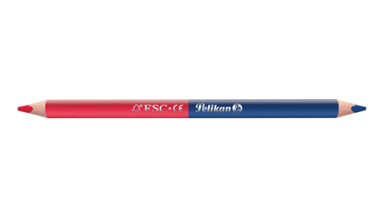 Potlood Pelikan 3mm rood/blauw