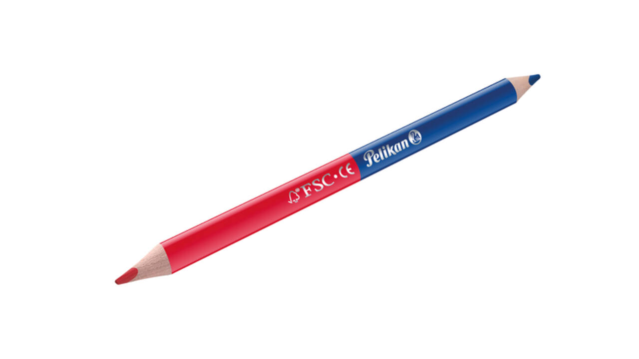 Potlood Pelikan 3mm rood/blauw