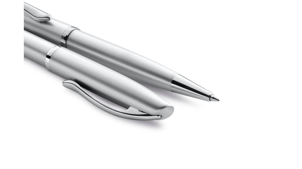 Schrijfset Pelikan Jazz Noble Elegance K36+P36 medium silver