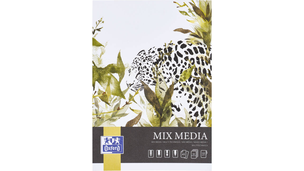 Tekenblok Oxford Mix Media A5 50 vel 225 gram