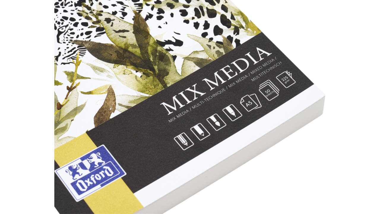 Tekenblok Oxford Mix Media A5 50 vel 225 gram