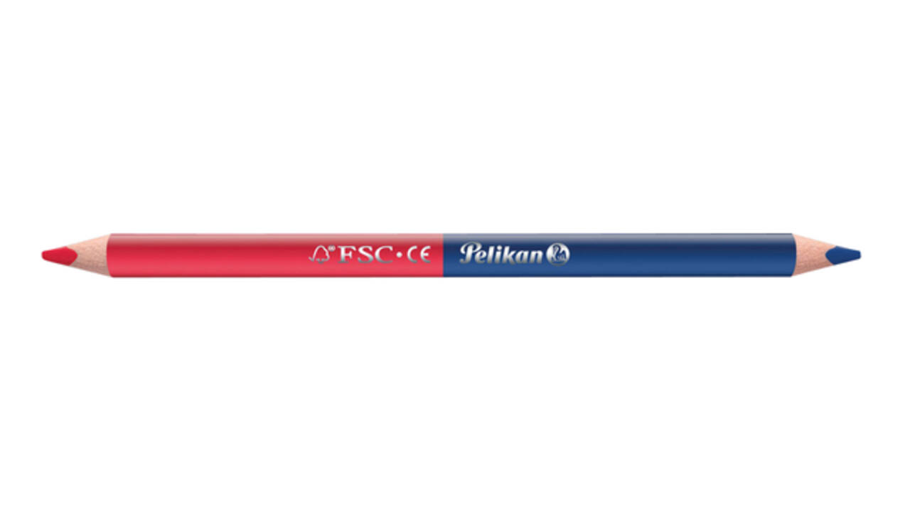 Potlood Pelikan 3mm rood/blauw 2 stuks