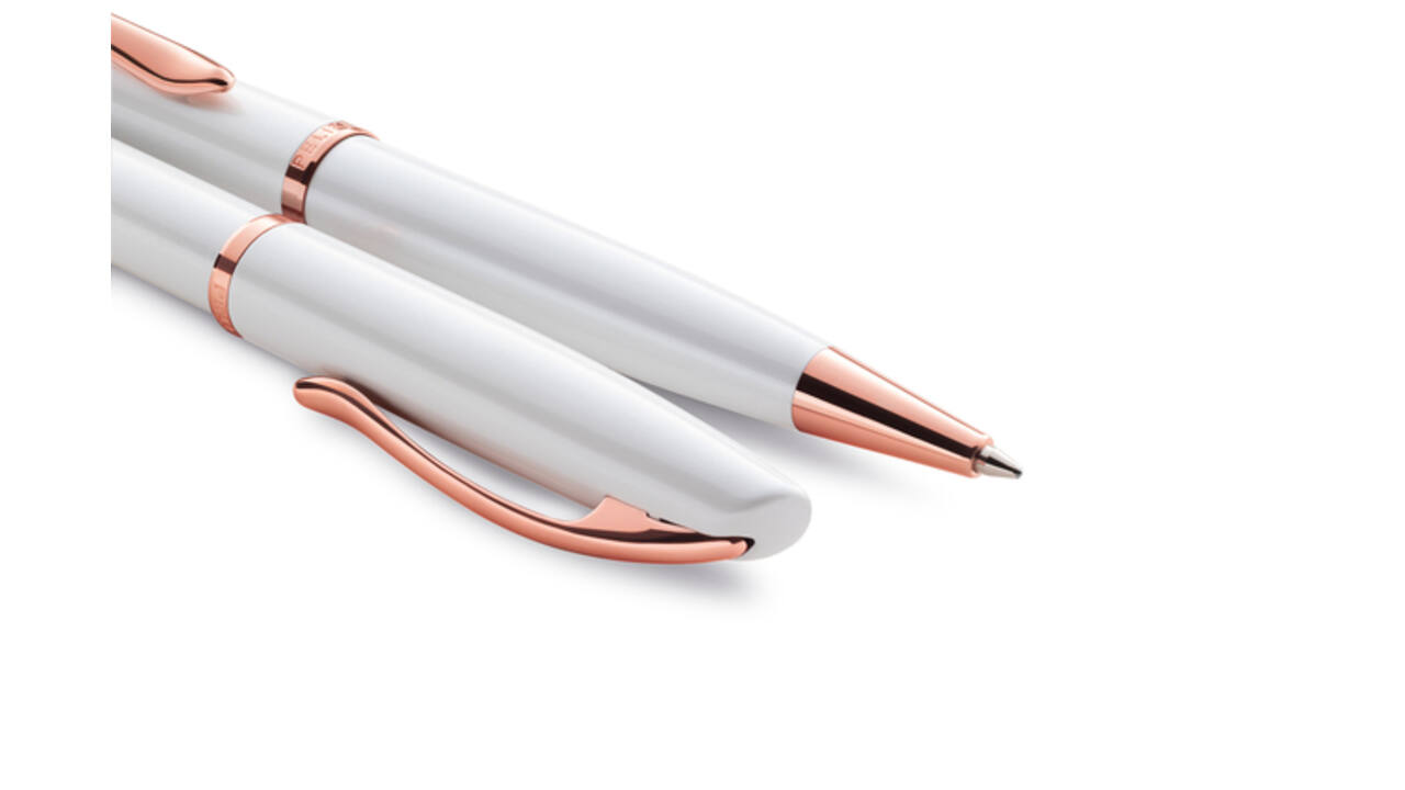 Schrijfset Pelikan Jazz Noble Elegance K36+P36 medium pearl