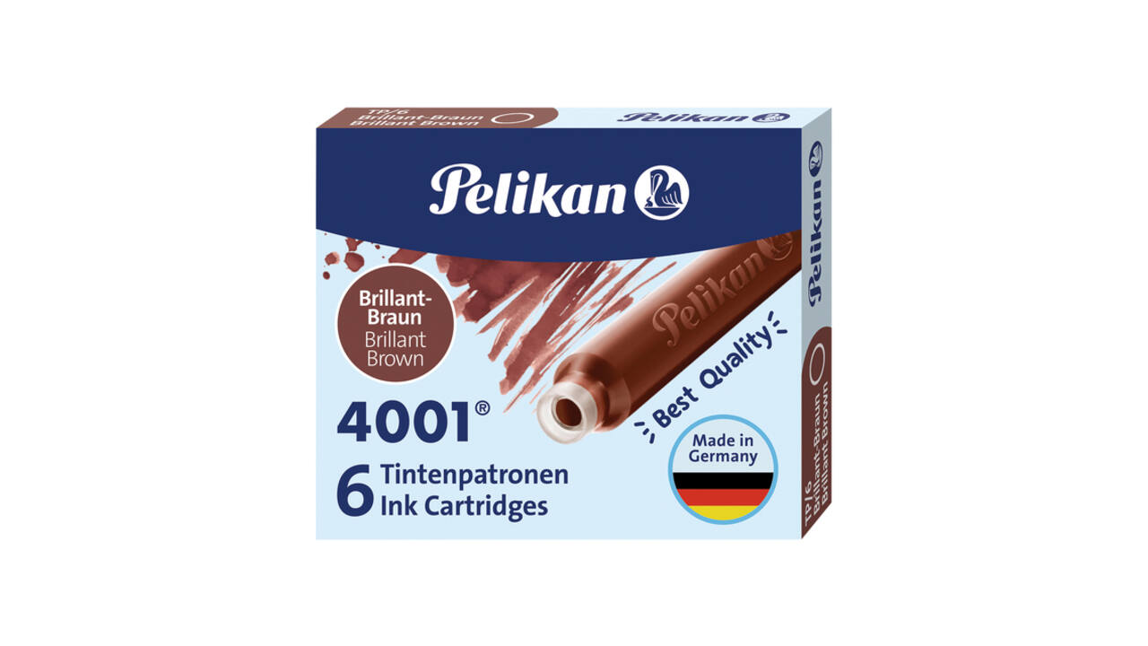 Inktpatroon Pelikan 4001 bruin 6 stuks