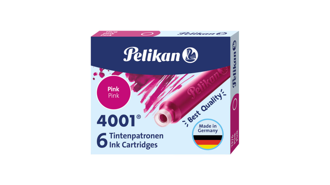 Inktpatroon Pelikan 4001 roze 6 stuks