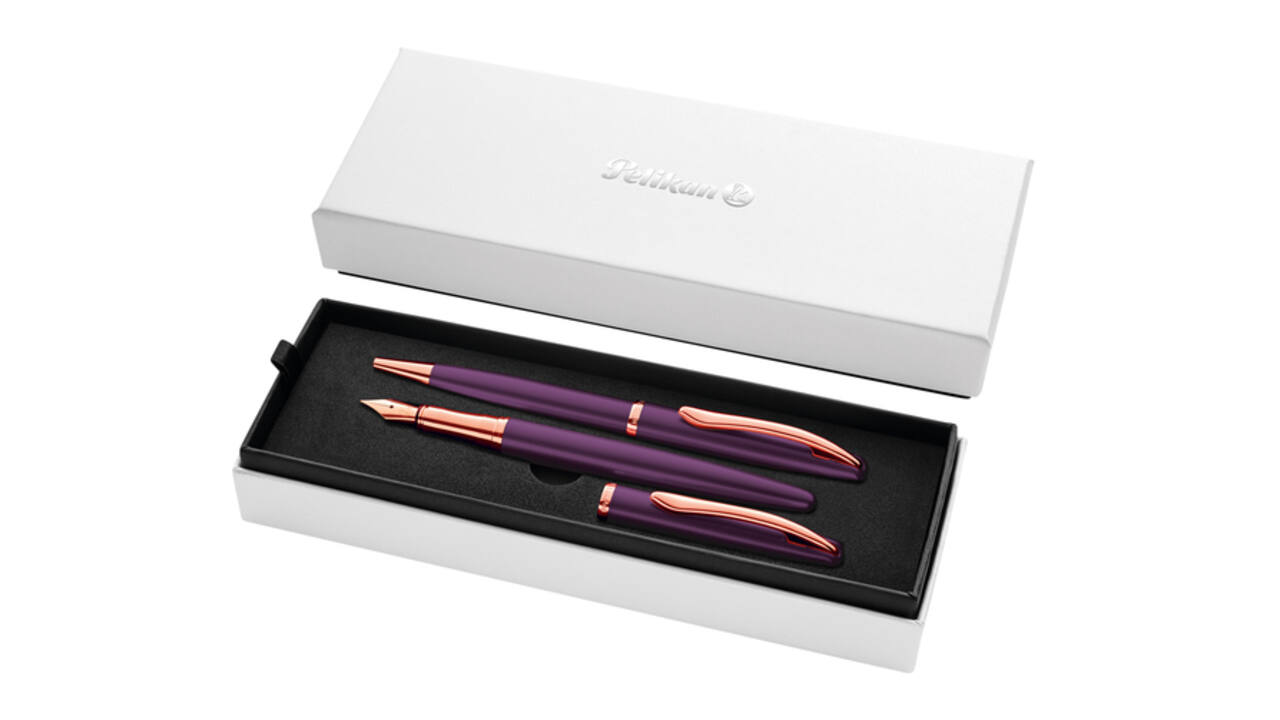 Schrijfset Pelikan Jazz Noble Elegance K36+P36 medium viola