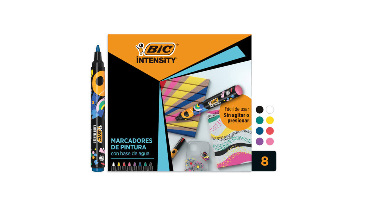 Paintmarker Bic Intensity assorti 8 stuks