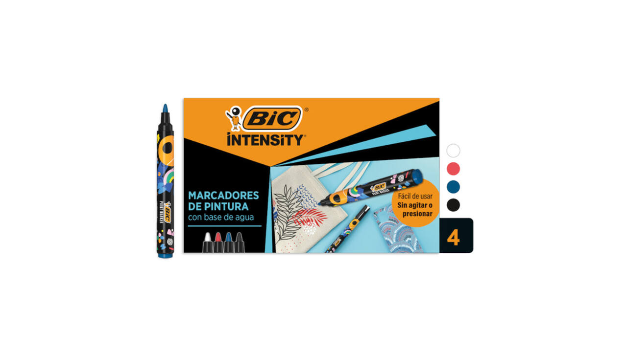 Paintmarker Bic Intensity assorti 4 stuks