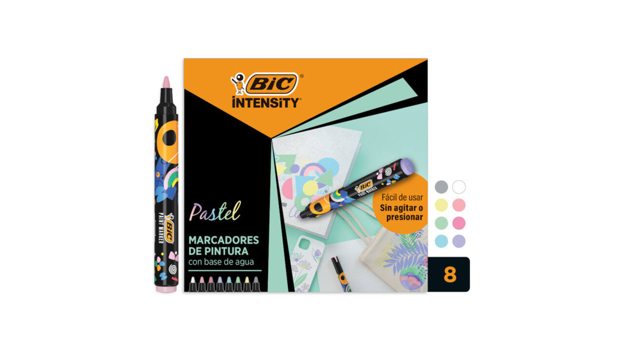 Paintmarker Bic Intensity pastel assorti 8 stuks