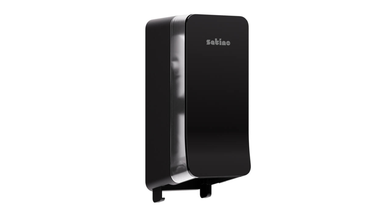 Toiletpapierdispenser Satino JT3 Hyginity systeemrol duo zwart 333423