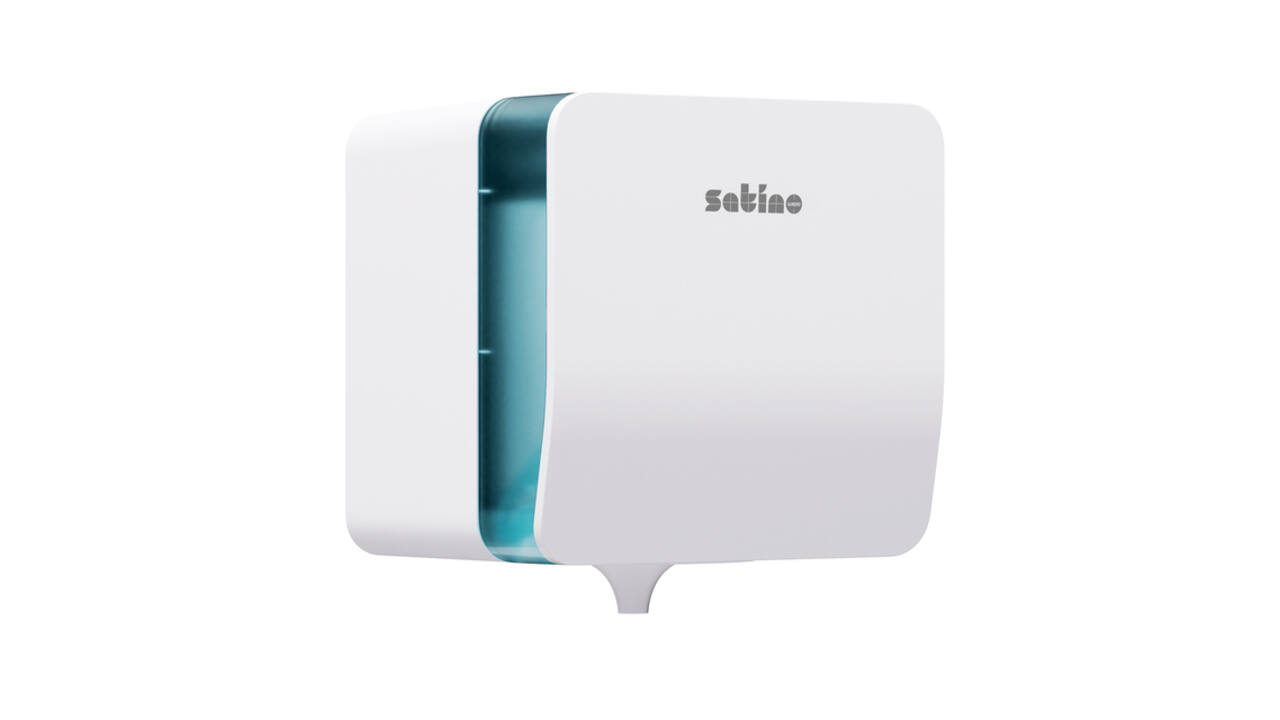Poetspapierdispenser Satino CF1 Hyginity Plus medium wit 333416