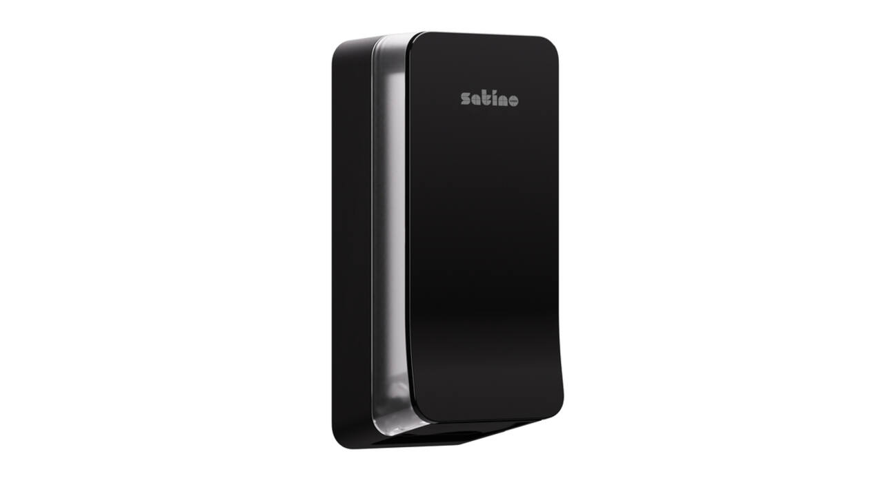 Toiletpapierdispenser Satino BT1 Hyginity gevouwen zwart 333425
